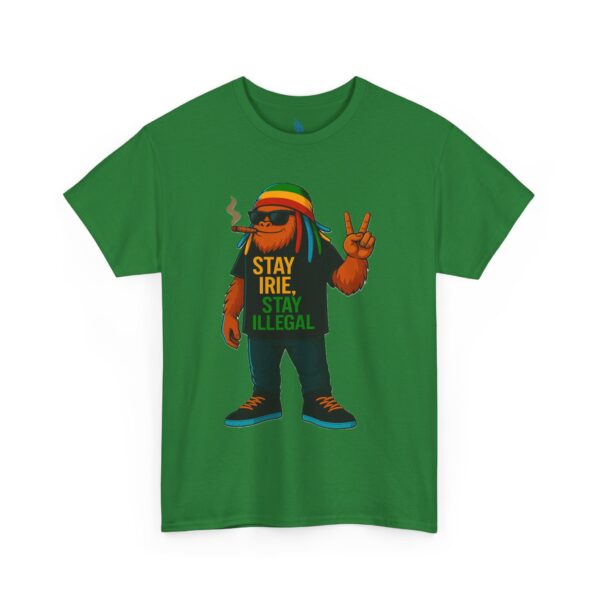 stay irie unisex heavy cotton tee, relaxed vibe shirt, casual wear, gift for music lovers, festival outfit, streetwear