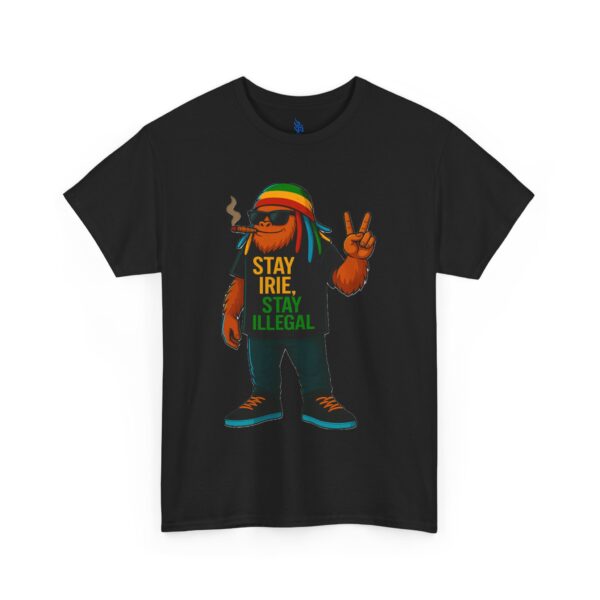 stay irie unisex heavy cotton tee, relaxed vibe shirt, casual wear, gift for music lovers, festival outfit, streetwear