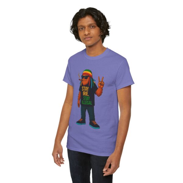 stay irie unisex heavy cotton tee, relaxed vibe shirt, casual wear, gift for music lovers, festival outfit, streetwear