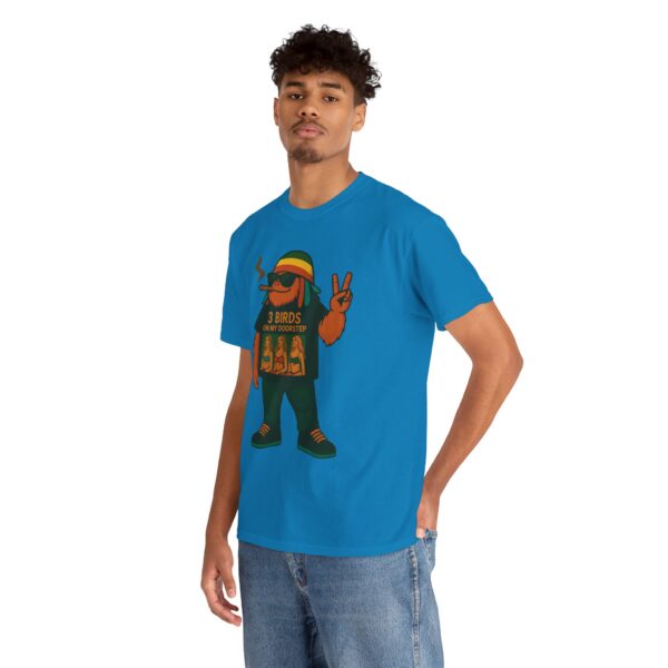 rasta bigfoot unisex tee 3 birds on my door step reggae quirky fun hardcore