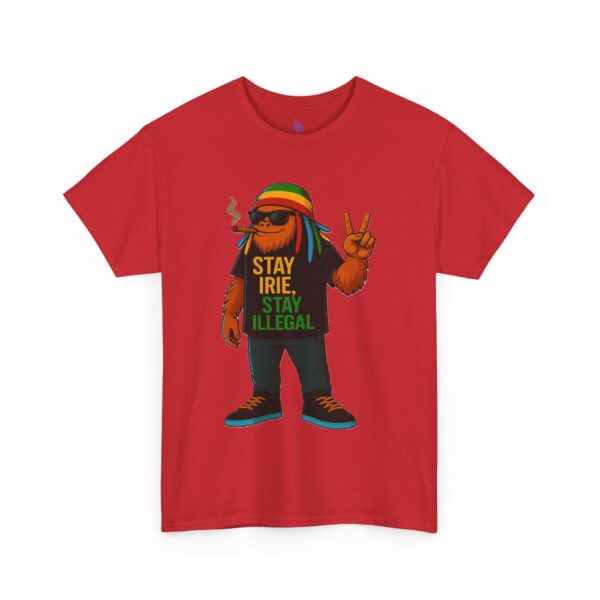 stay irie unisex heavy cotton tee, relaxed vibe shirt, casual wear, gift for music lovers, festival outfit, streetwear