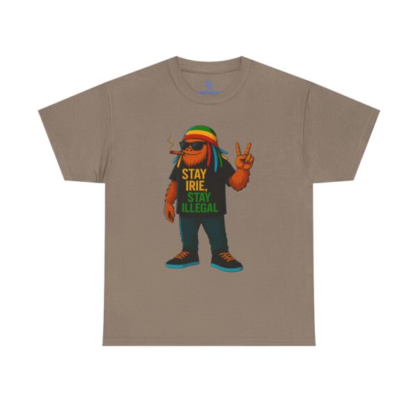 stay irie unisex heavy cotton tee, relaxed vibe shirt, casual wear, gift for music lovers, festival outfit, streetwear