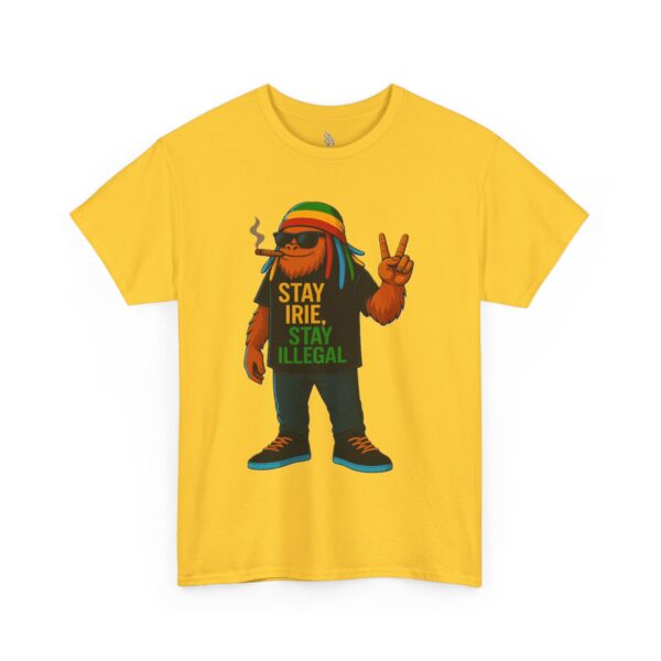stay irie unisex heavy cotton tee, relaxed vibe shirt, casual wear, gift for music lovers, festival outfit, streetwear