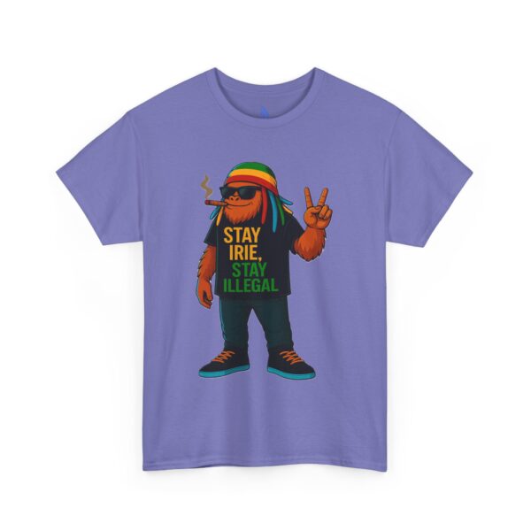 stay irie unisex heavy cotton tee, relaxed vibe shirt, casual wear, gift for music lovers, festival outfit, streetwear