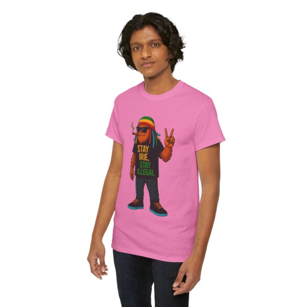 stay irie unisex heavy cotton tee, relaxed vibe shirt, casual wear, gift for music lovers, festival outfit, streetwear