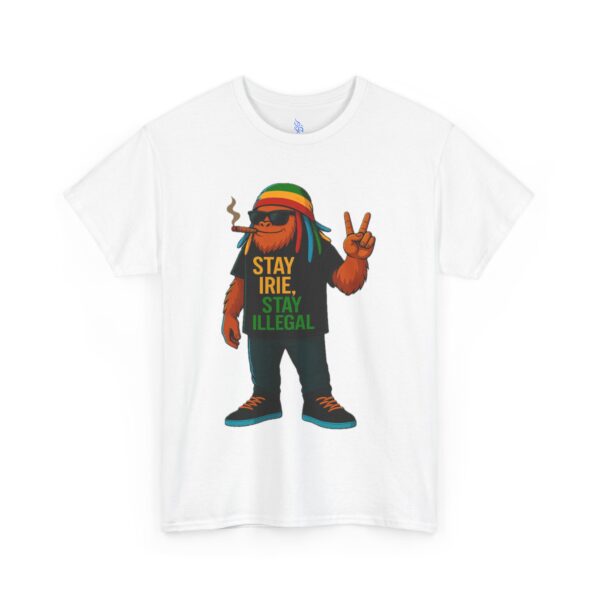 stay irie unisex heavy cotton tee, relaxed vibe shirt, casual wear, gift for music lovers, festival outfit, streetwear