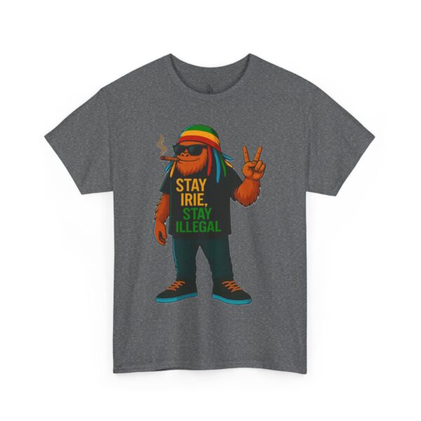 stay irie unisex heavy cotton tee, relaxed vibe shirt, casual wear, gift for music lovers, festival outfit, streetwear