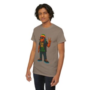 stay irie unisex heavy cotton tee, relaxed vibe shirt, casual wear, gift for music lovers, festival outfit, streetwear