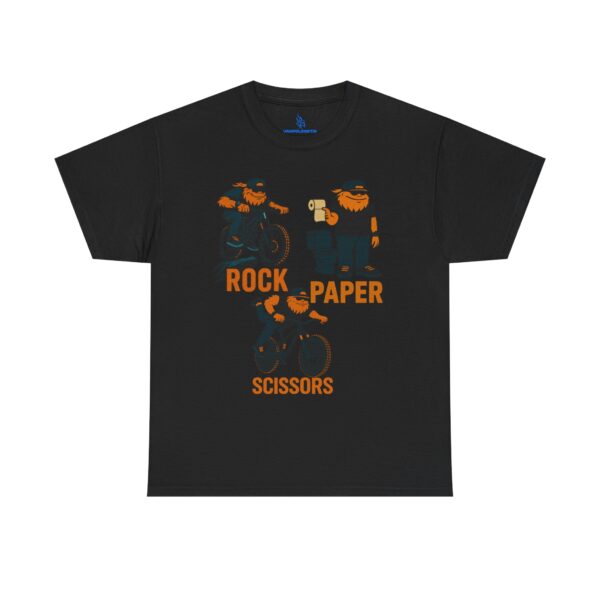 t shirt enduro mountain biking bigfoot rock, paper, scissors design