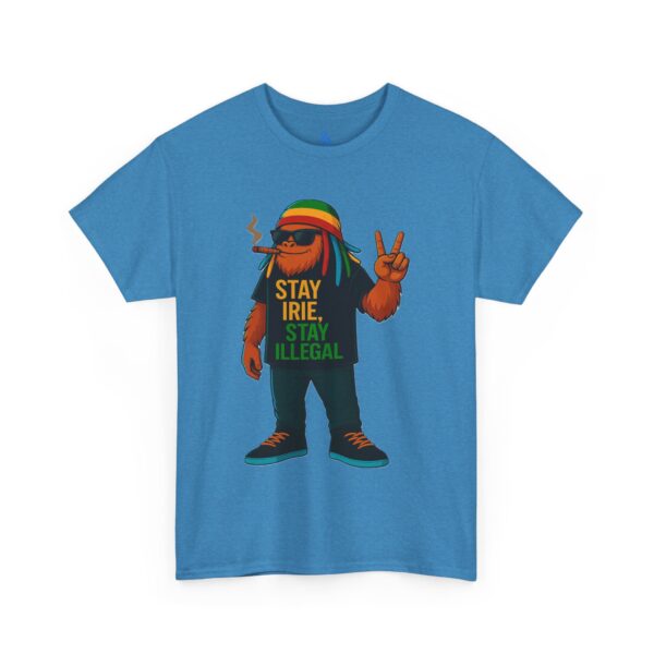 stay irie unisex heavy cotton tee, relaxed vibe shirt, casual wear, gift for music lovers, festival outfit, streetwear