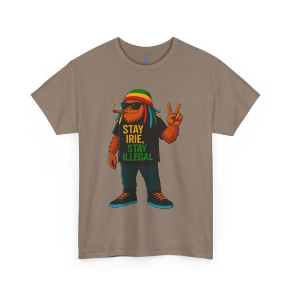 stay irie unisex heavy cotton tee, relaxed vibe shirt, casual wear, gift for music lovers, festival outfit, streetwear