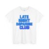 late night dopamine club tee, unisex heavy cotton t shirt, relaxed fit, fun club apparel, casual wear, music lover gift
